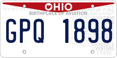 OH license plate GPQ1898