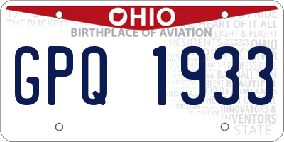 OH license plate GPQ1933