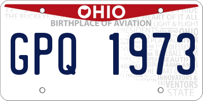 OH license plate GPQ1973