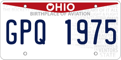 OH license plate GPQ1975