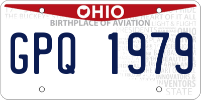 OH license plate GPQ1979