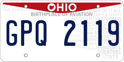 OH license plate GPQ2119