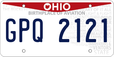 OH license plate GPQ2121