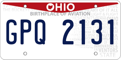 OH license plate GPQ2131
