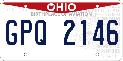 OH license plate GPQ2146