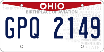 OH license plate GPQ2149