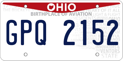 OH license plate GPQ2152
