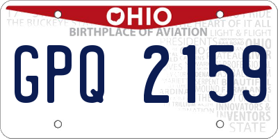 OH license plate GPQ2159