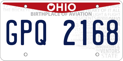 OH license plate GPQ2168