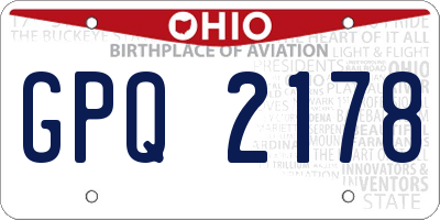 OH license plate GPQ2178