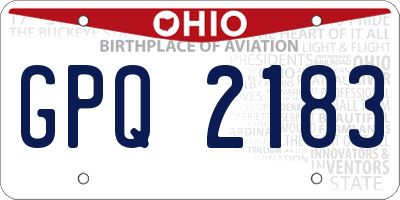 OH license plate GPQ2183