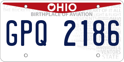 OH license plate GPQ2186
