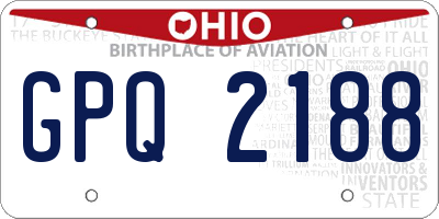 OH license plate GPQ2188