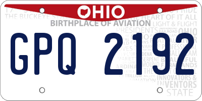OH license plate GPQ2192