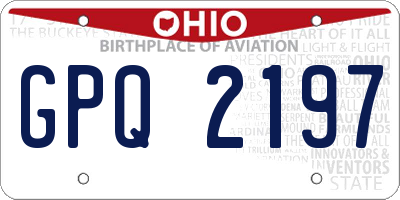 OH license plate GPQ2197