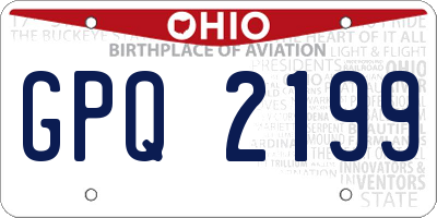 OH license plate GPQ2199