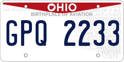 OH license plate GPQ2233