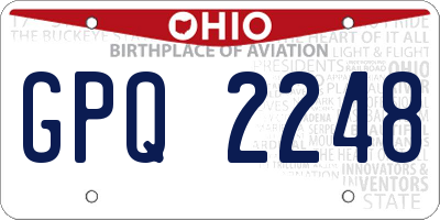 OH license plate GPQ2248