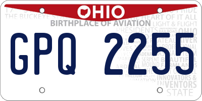 OH license plate GPQ2255