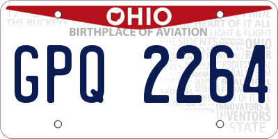 OH license plate GPQ2264