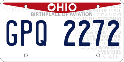 OH license plate GPQ2272