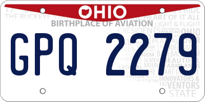 OH license plate GPQ2279