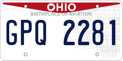 OH license plate GPQ2281