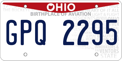 OH license plate GPQ2295