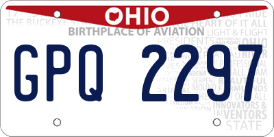 OH license plate GPQ2297