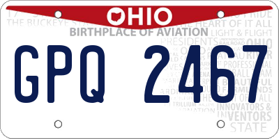 OH license plate GPQ2467