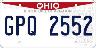 OH license plate GPQ2552