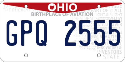 OH license plate GPQ2555