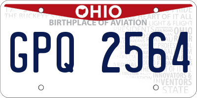 OH license plate GPQ2564