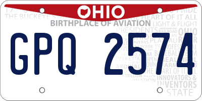 OH license plate GPQ2574