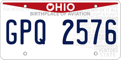 OH license plate GPQ2576