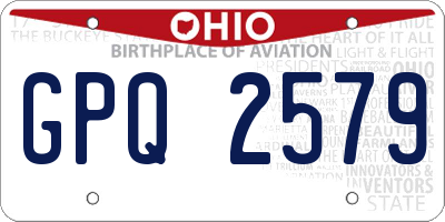 OH license plate GPQ2579