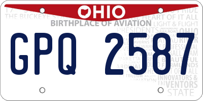 OH license plate GPQ2587