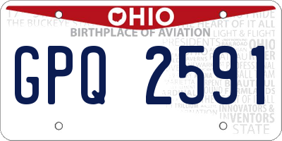 OH license plate GPQ2591
