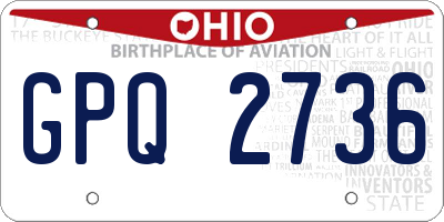 OH license plate GPQ2736