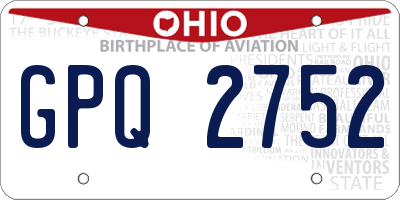 OH license plate GPQ2752