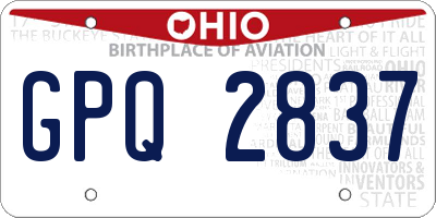 OH license plate GPQ2837