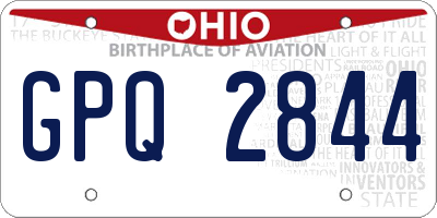 OH license plate GPQ2844
