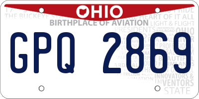 OH license plate GPQ2869