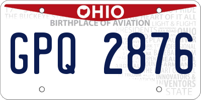 OH license plate GPQ2876