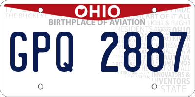 OH license plate GPQ2887