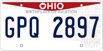 OH license plate GPQ2897