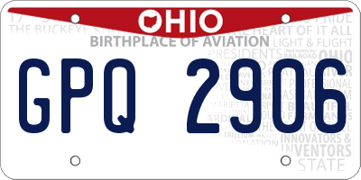 OH license plate GPQ2906