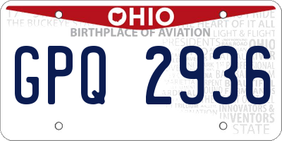 OH license plate GPQ2936
