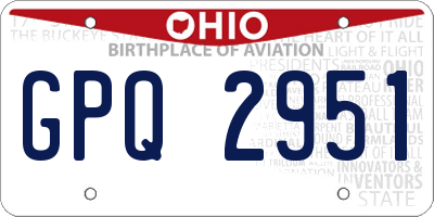OH license plate GPQ2951