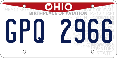 OH license plate GPQ2966